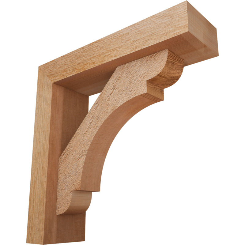 Support de scie brute brute avec support décalé, l 4 po x P 14 po x H 14 po, cèdre rouge de l'Ouest, 14 po x 14 po