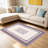 Purple Striped Border carpet-easy to clean, machine-washable, soft and comfortable; suitable for door mats, kitchens, living rooms, bedrooms, corridors, and laundry areas. Easy to clean, durable carpet for home decoration.-129450940