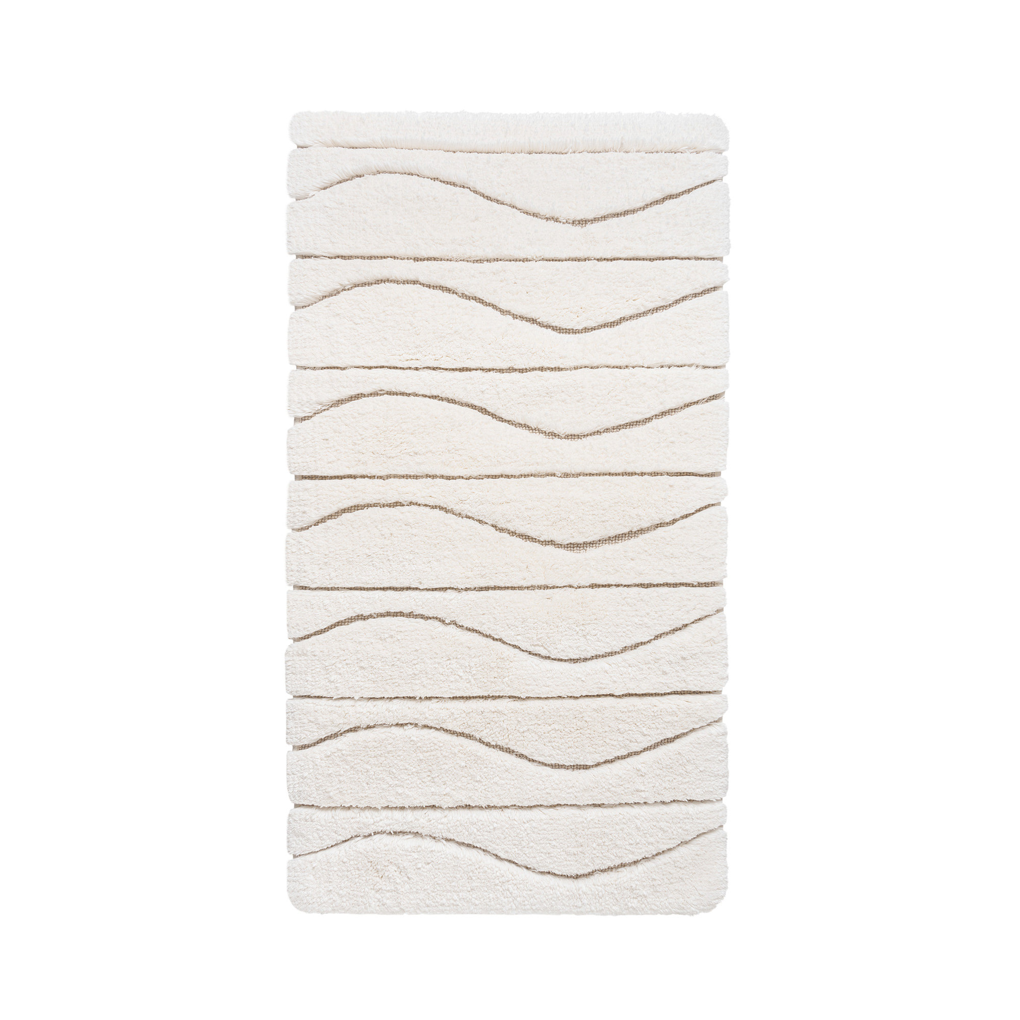 Opera Cotton Blend Non-Slip Bath Rug, 24" W x 39" L, Natural