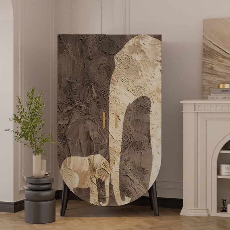 Armoire moderne à double porte éléphant minimaliste