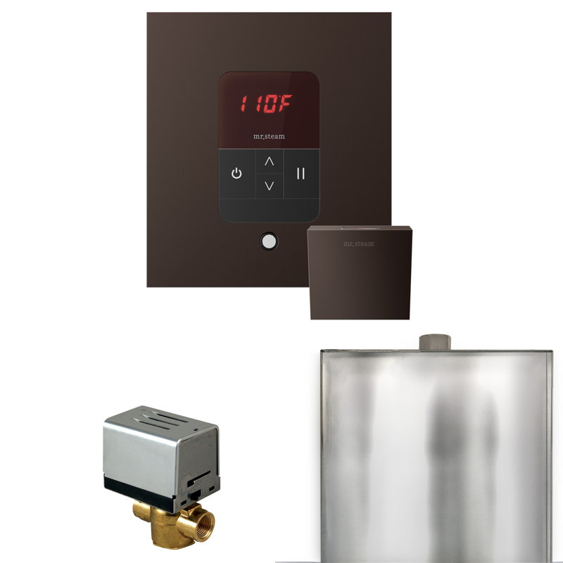 Basic Butler Steam Shower Control Package with Square iTempo Control and Steamhead, Oil-Rubbed Bronze