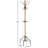Cole And Grey Wood Spindle 8 Hook Coat Rack With Metal Accents And Beaded Ends