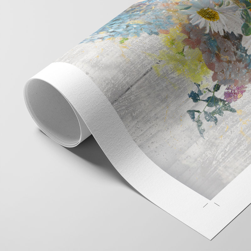 Seau de fleurs II - Impression sur toile seulement - NON-CADRE, H 12 po x l 8 po