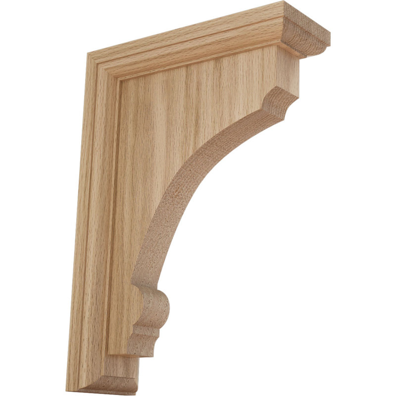 Support en bois Thompson, Chêne rouge, H 10 po x l 2,5 po x P 7 po
