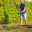 Rolling Lawn Aerator Heavy Duty Manual with T-bar Grip Dark Green