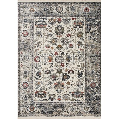 Rojas Oriental Gray/Cream Area Rug -  Darby Home Co, 86E5AF75DDED4DF680F8604F1CC8593D