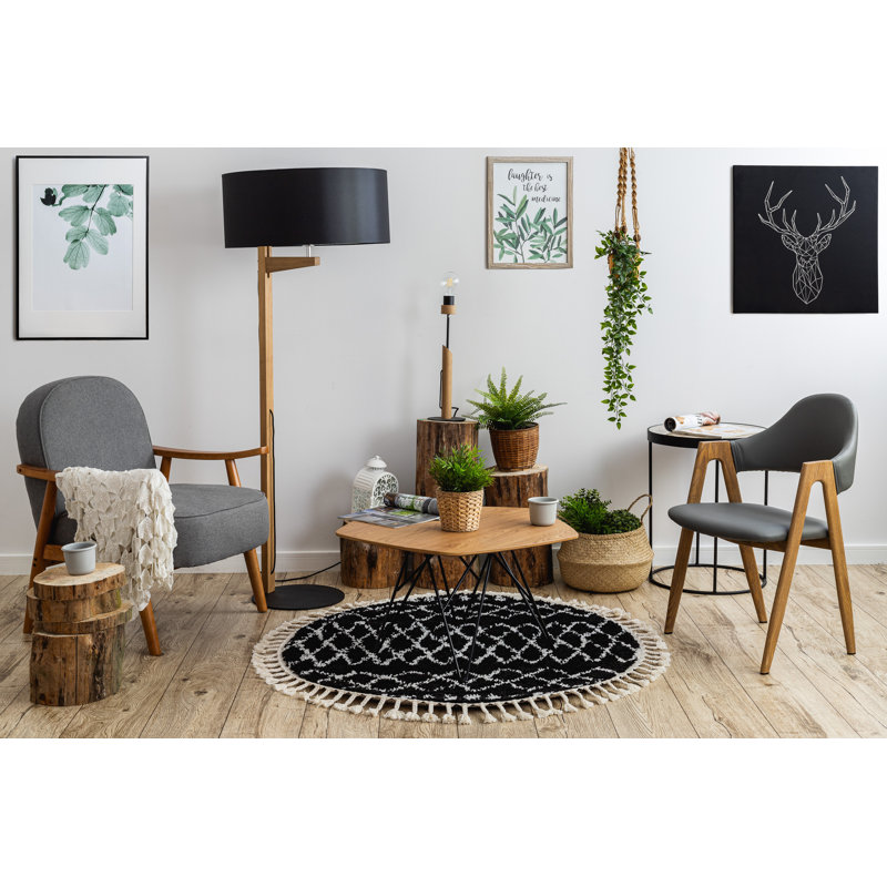 Round Willette Geometric Area Rug, Round 160cm