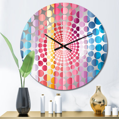 Rainbow Colors Candyland Stripes - Horloge murale rayée