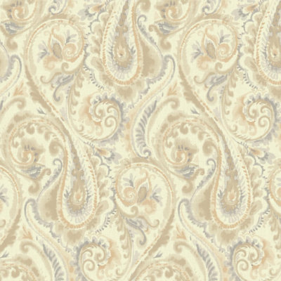 Papier peint double motif cachemire Candice Olson