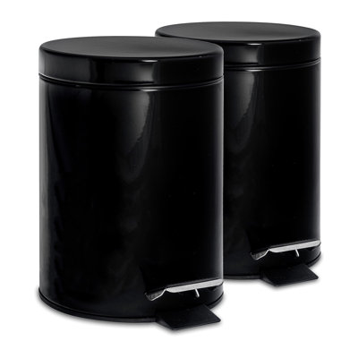 Harbour Housewares - Round Bathroom Pedal Bins