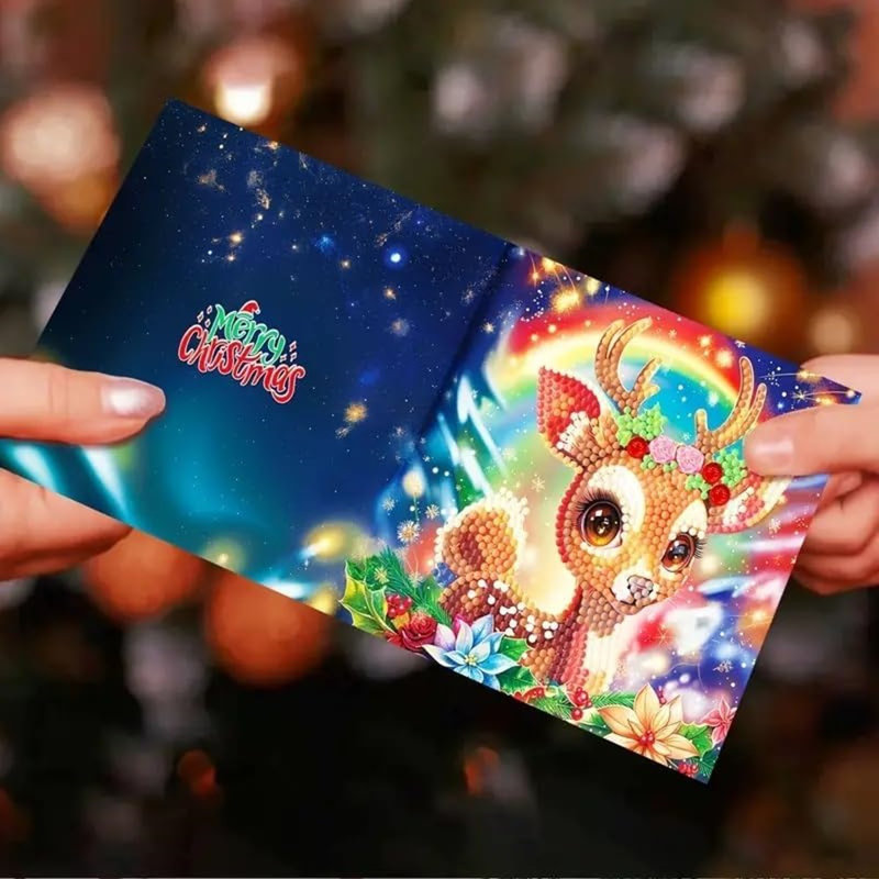 12pcs 5D DIY Diamond Painting Christmas Card Kits