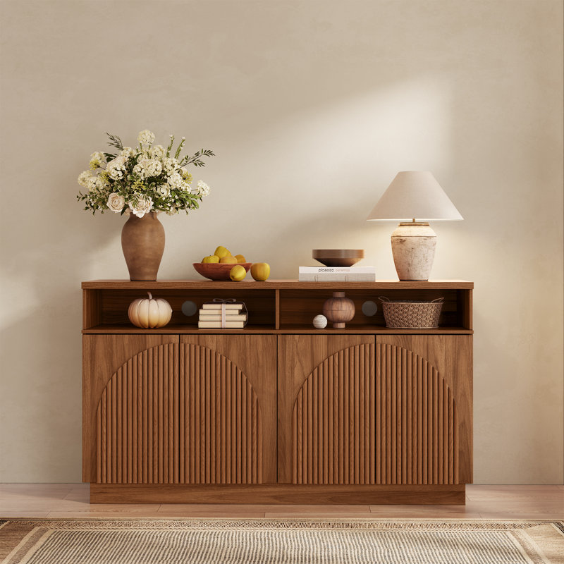 Buffet courbé 55 po Designer, Noyer