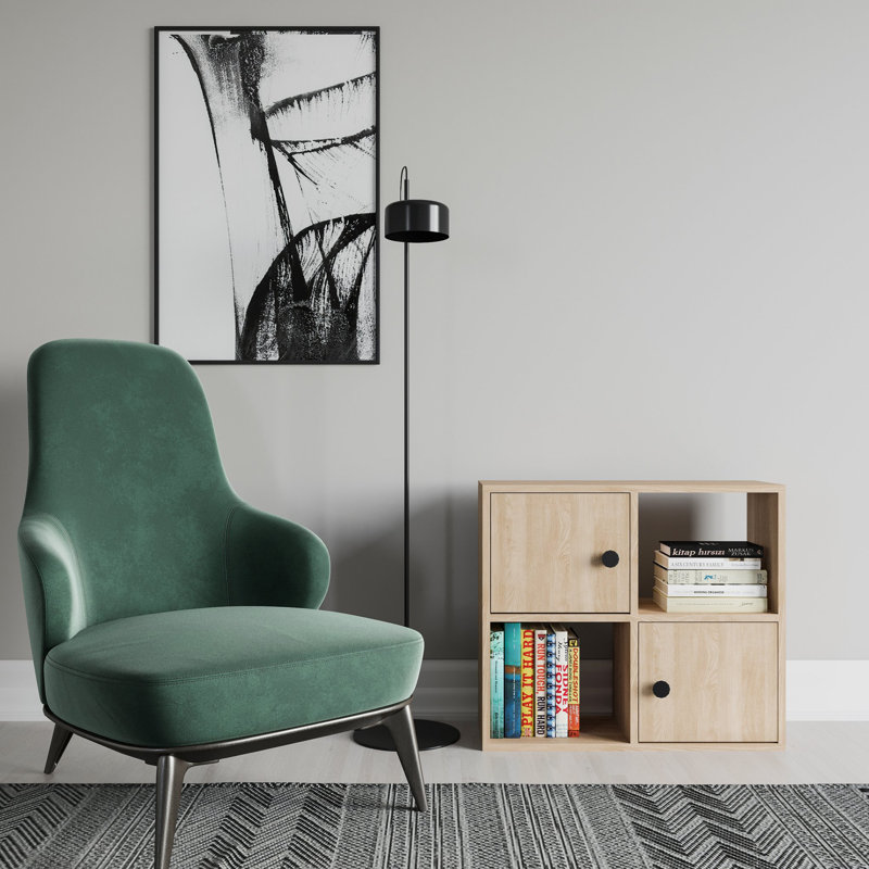 Tuttle 62.6cm H 72cm W Bookcase, Oak