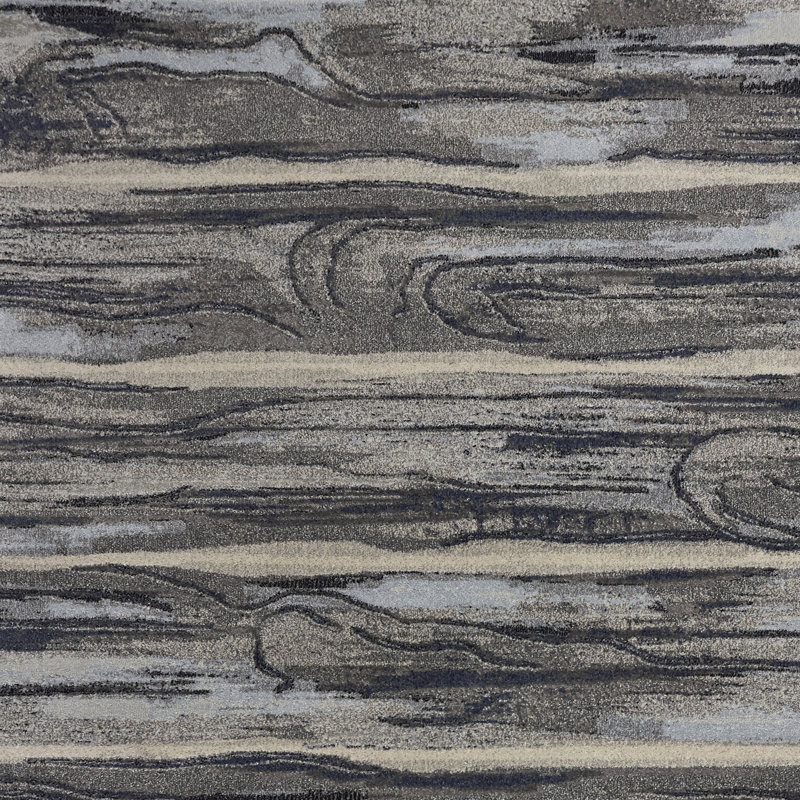 Tapis abstrait gris, Rectangle 9 pi 10 po x 13 pi 2 po