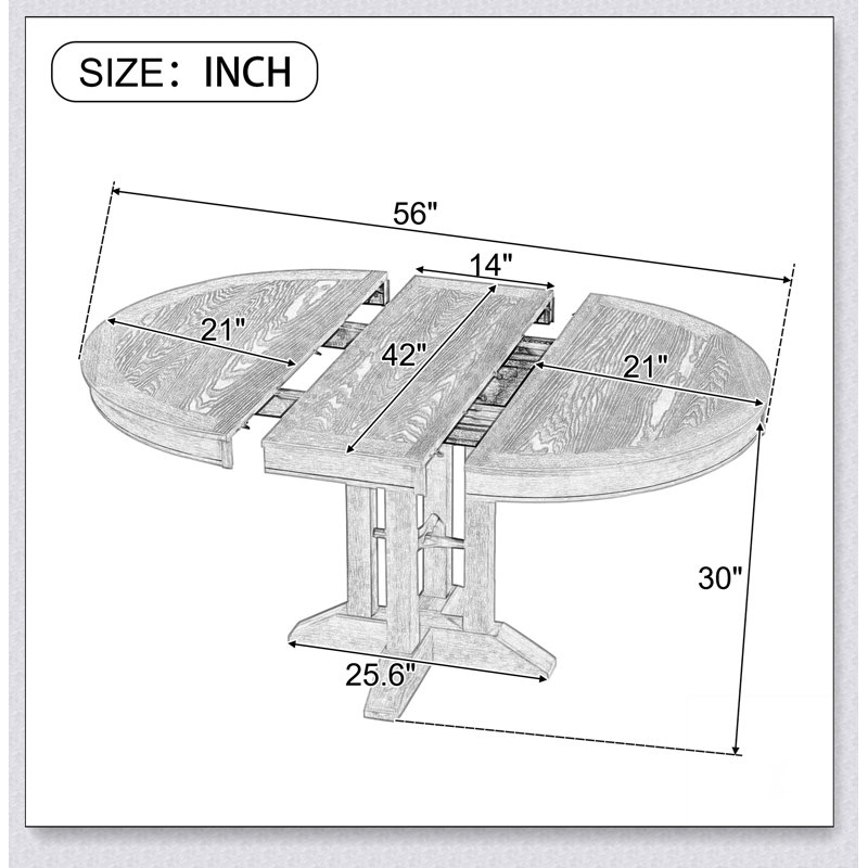 Dining Table, Extendable Round Table for Kitchen and Dining Room, Black