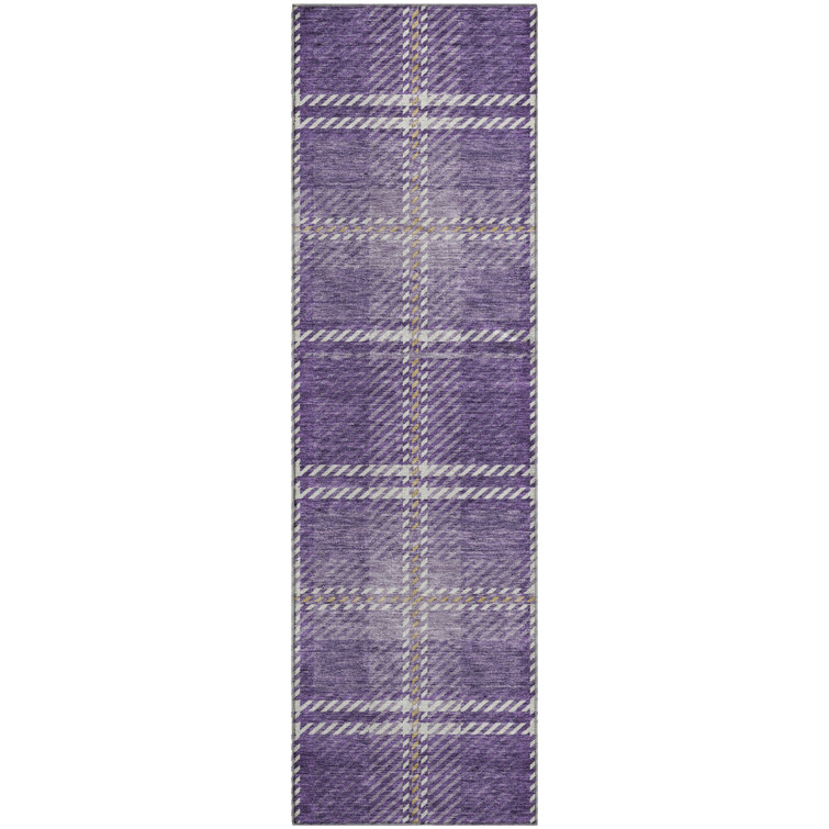 Premium Machine Washable Prisco Purple Rug
