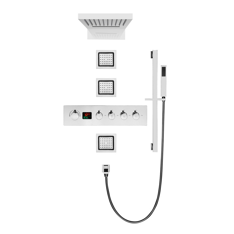 Thermostatic All-In-One Kit with Rough in-Valve, Chrome