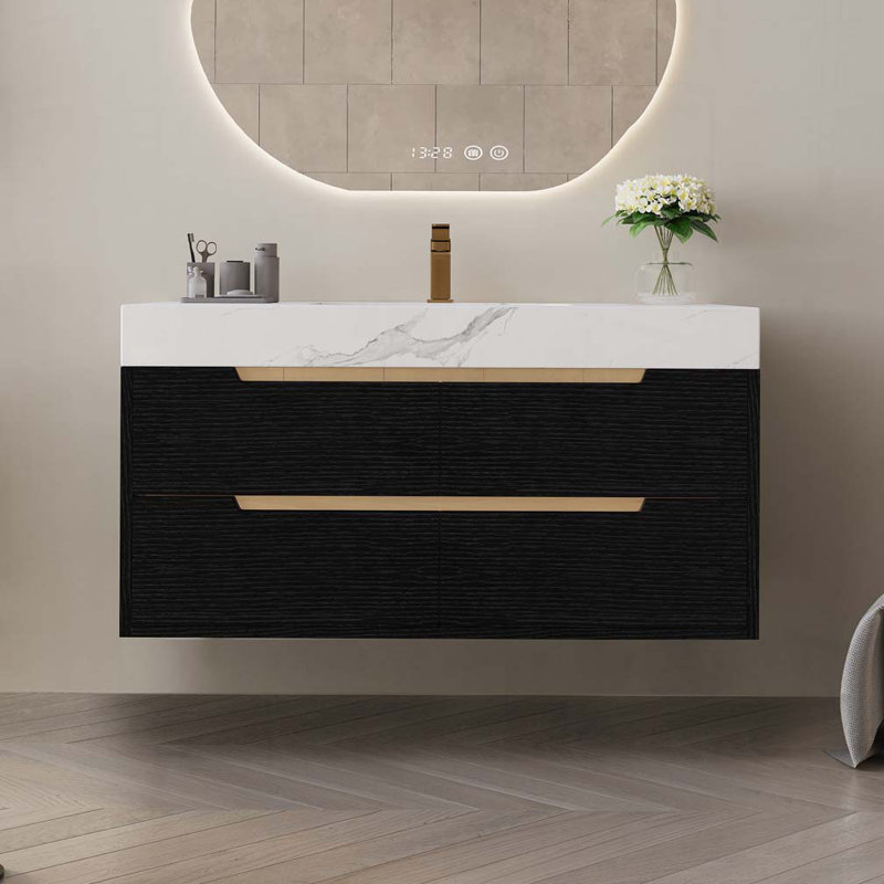 Bathroom Vanity with Undermount Sink, Black