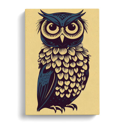 Antique Owl Art No.2 - Wrapped Canvas