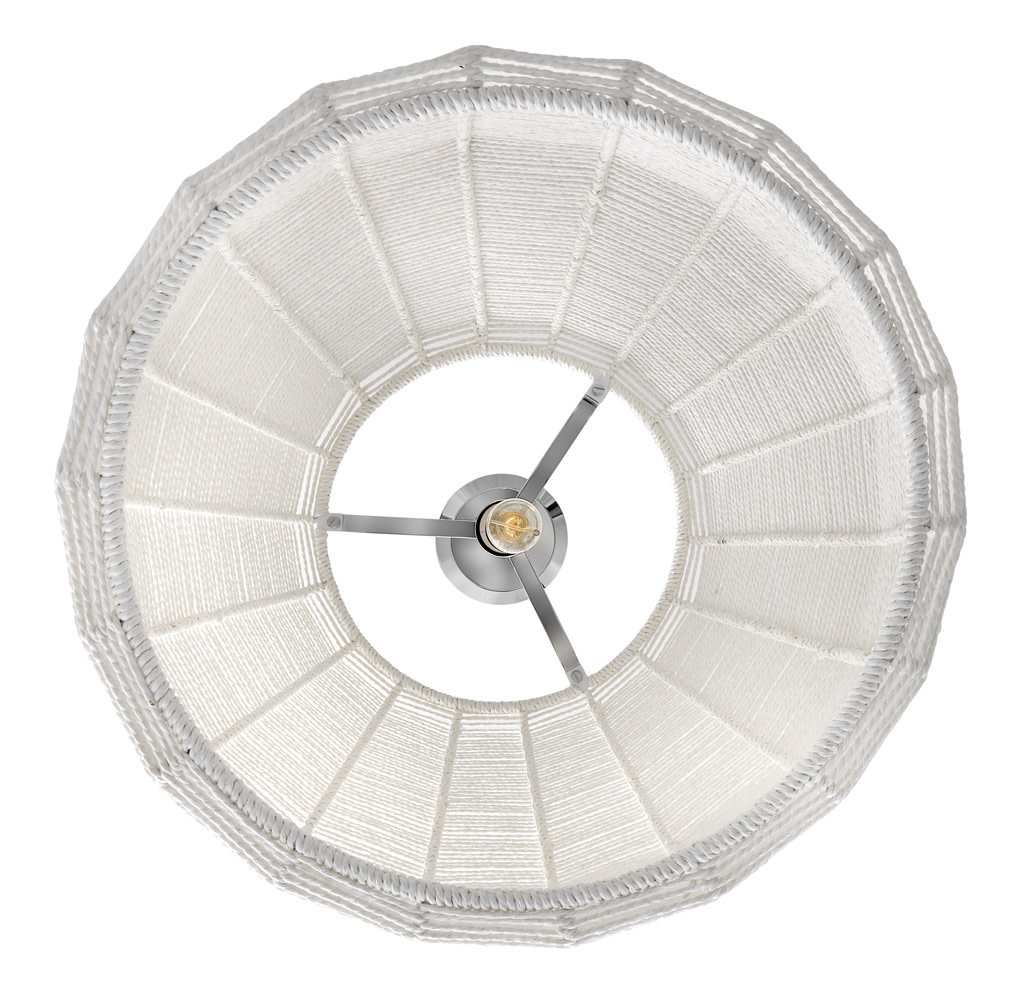 Ariza Single Light Dimmable Pendant, Polished Chrome, White