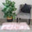 Pink Faux Fur Shag Washable Area Rug-1907648835