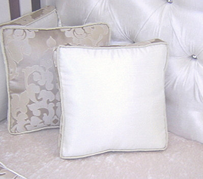 Palomino Embroidered Cotton Blend Reversible Throw Pillow