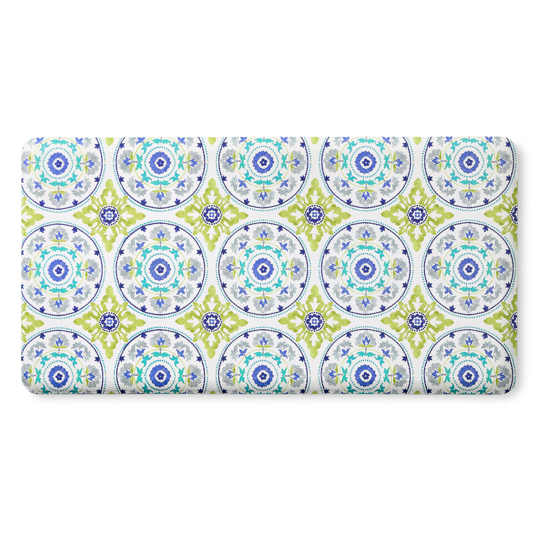 FIESTA Mali Tiles Geo Trellis Anti-Fatigue Comfort Non-Slip Kitchen Mat Fiesta 