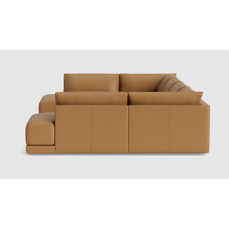 Eva Sectional, Leather - Butterscotch