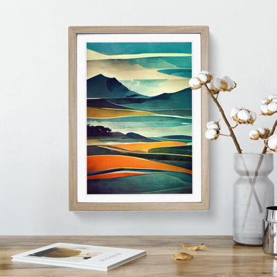 Mountain Landscape Abstract No.1 - Framed Print