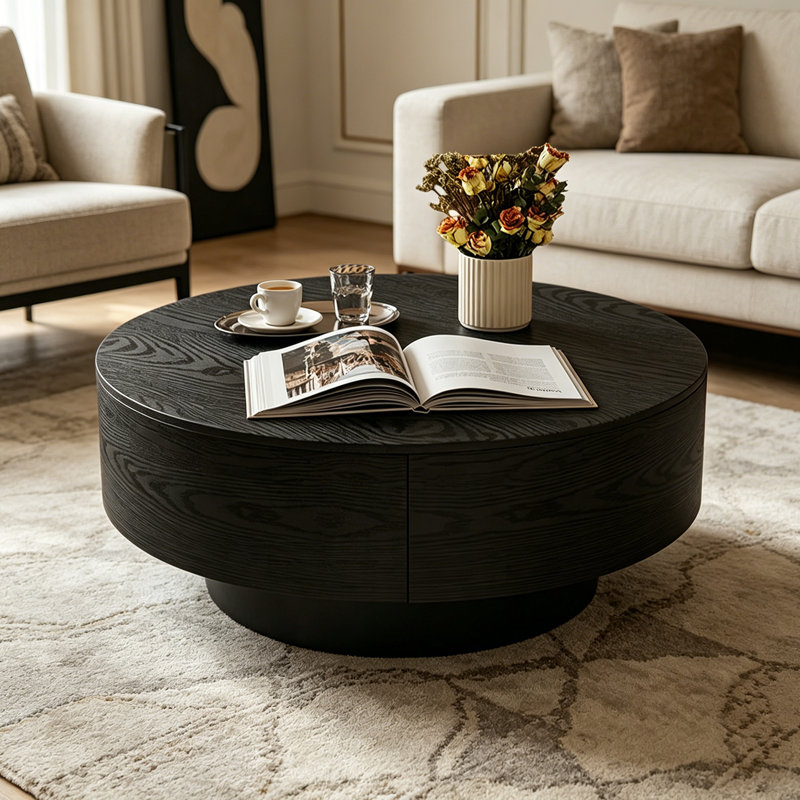 Hizer, H 13 po x l 27,55 po x P 27,55 po, Noir