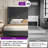 Crofford California King Size Modern Corduroy Upholstered Bed With 65'' Tall Headboard & Solid Wood Legs, Black-9268979-15224658