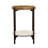 Round Accent Table with Marble Shelf