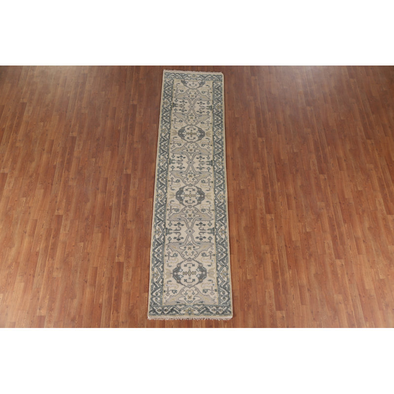 All-Over Oushak Indian Runner Rug 3x10