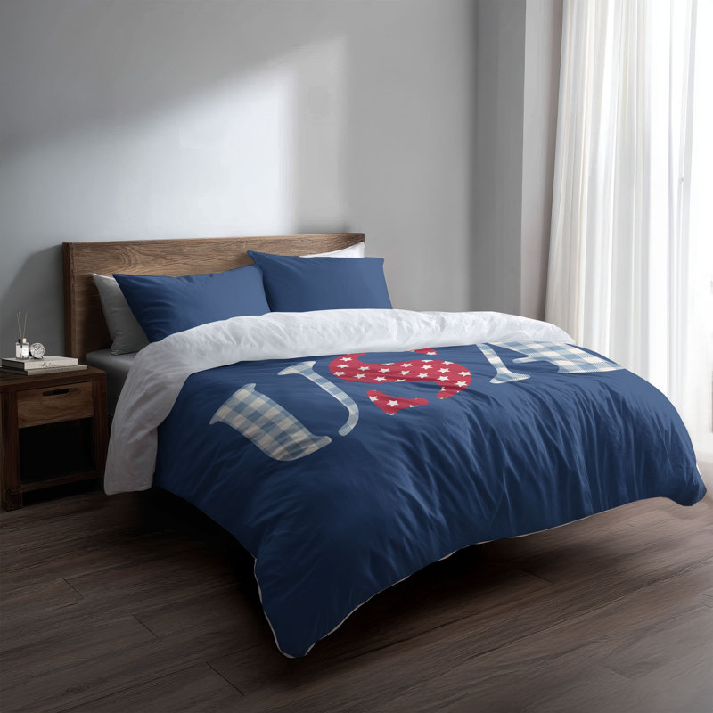 USA Gingham Lightweight Decorative Comforter Set, Twin Comforter + 2 Standard Pillowcases