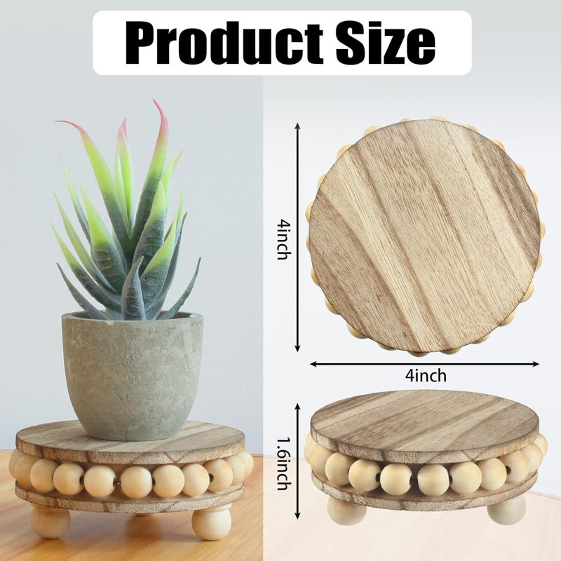 2 Pack Wood Riser, Risers for Decor，Pedestal Stand
