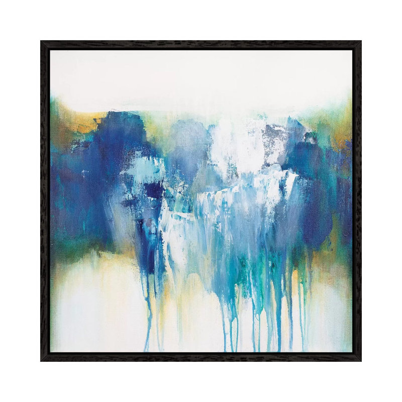 Where Woodlarks Sing III by Jude Remedios - Painting on Canvas, 45.72cm H x 45.72cm W x 3.81cm D, Black Framed