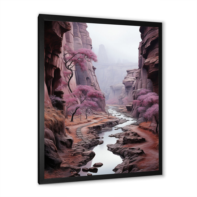 Impression sur toile «S tabac Purple Canyon Endless Journey», Cadre photo noir, H 40 po x l 30 po x P 1,5 po