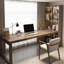 Bureau en bois massif Bibliothèque intégrée Bureau double-615938411