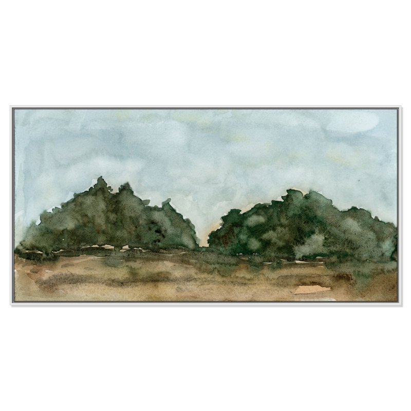 «Ohanko Landscape I Print» par Corinne Rose Designs, H 31,5 po x l 61,5 po, Blanc