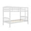 Twin Over Twin Wood Bunk Bed With Ladder Bedroom Furniture