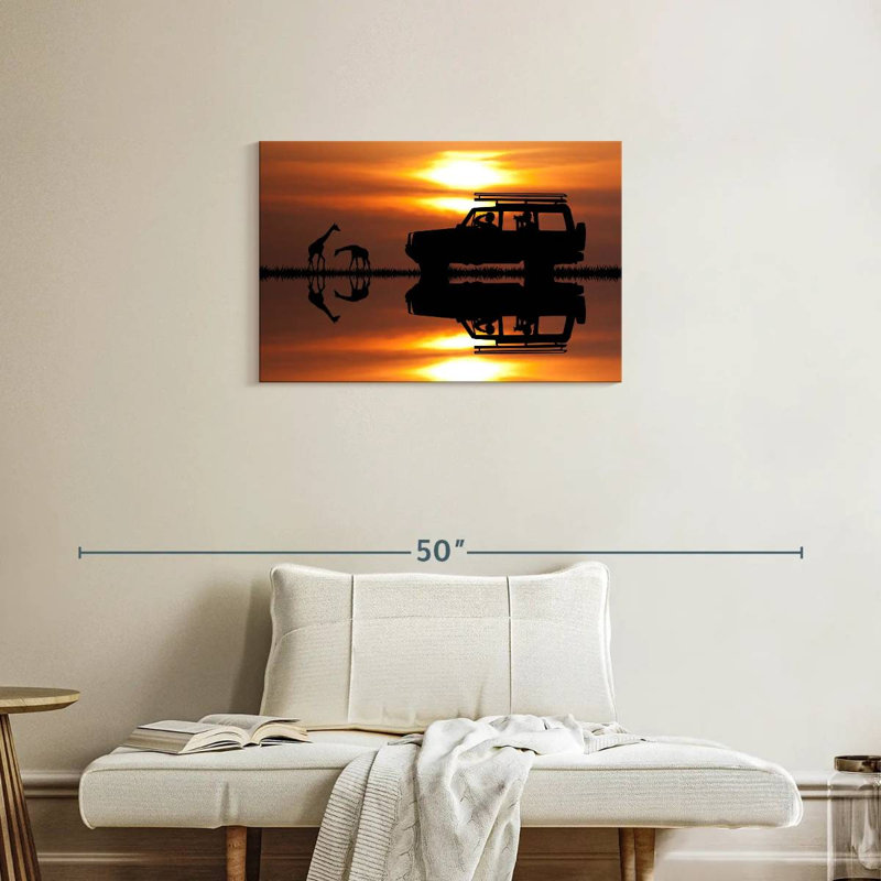 «Brampt Giraffe Sunset Journey», H 20 po x l 30 po