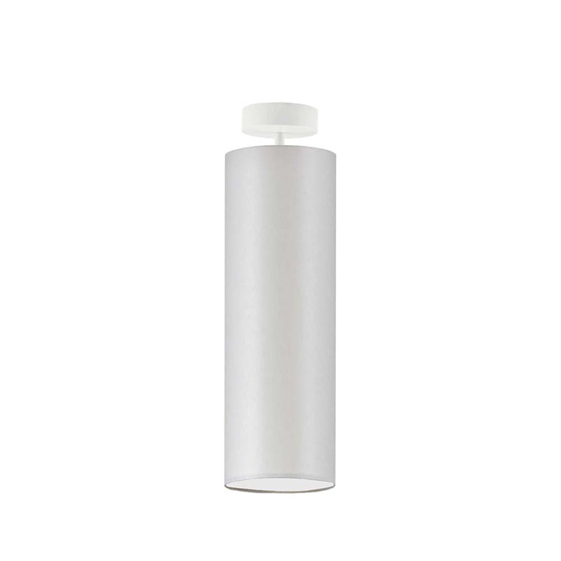 Audreanna Fabric Semi Flush Mount, White, Light Gray
