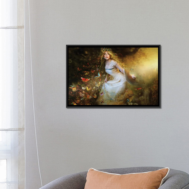 « summer dancer, horizontal », impression sur toile, H 18 po x l 26 po x P 1,5 po, Toile avec cadre noir