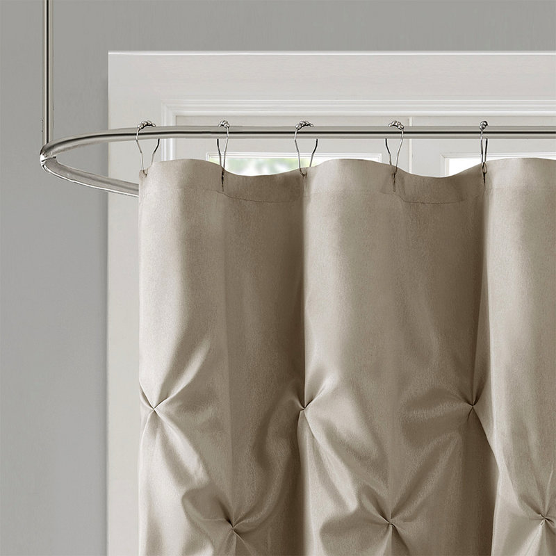 Rideau de douche touffeté semi-diaphane, Taupe