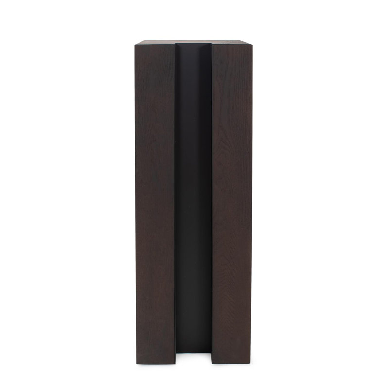 Bertoia Black Wooden Display Pedestal- Tall, 36" H x 12" W x 12" D