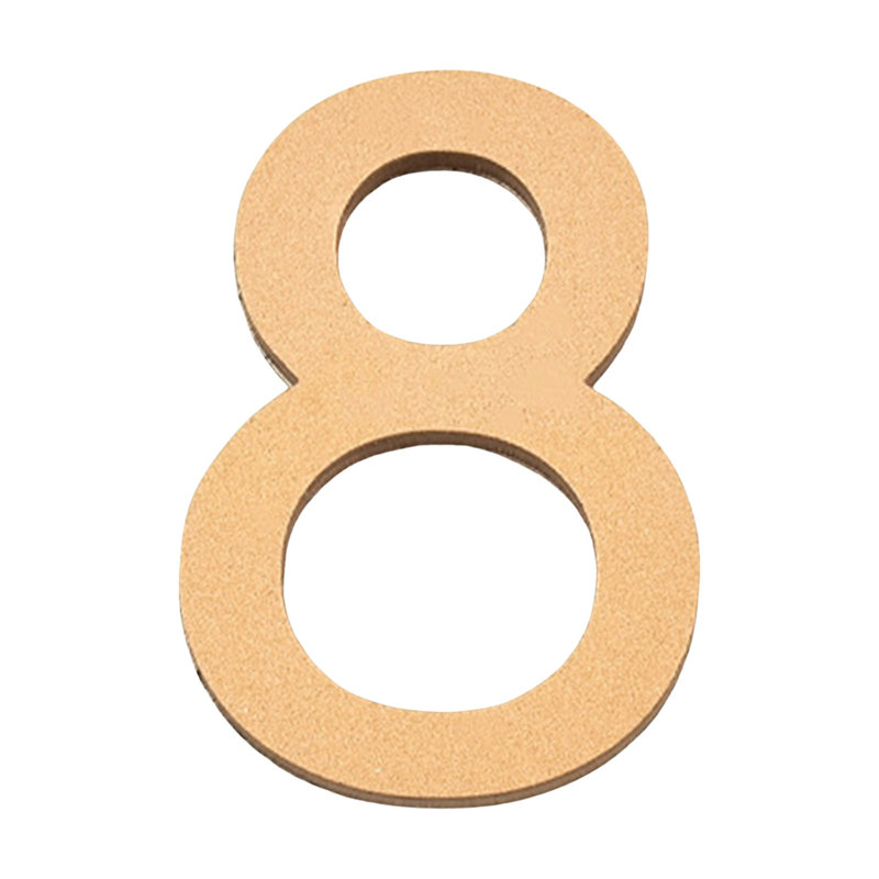 Plaques numérotées en acrylique de 7 cm pour un décor élégant et stylé, 3.55" H x 2.76" W, Yellow