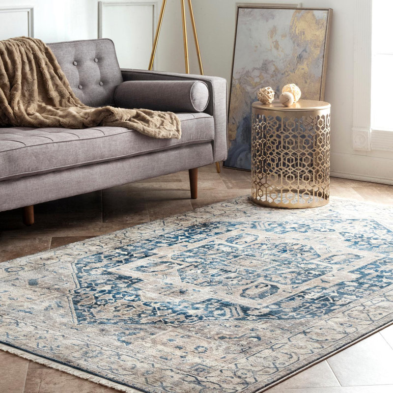 Widener Geometric Indoor Rug, Oval 3' x 5'