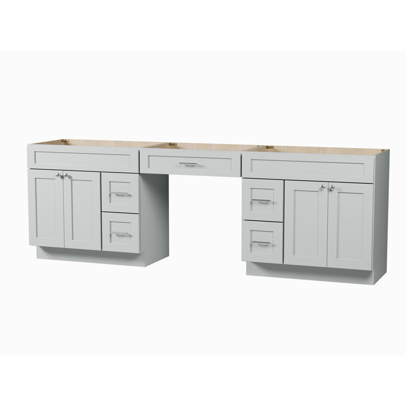 Base de meuble-lavabo double 102 seulement, Gris