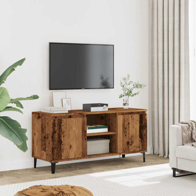 Steyning Unfinished TV Stand with Fireplace Included