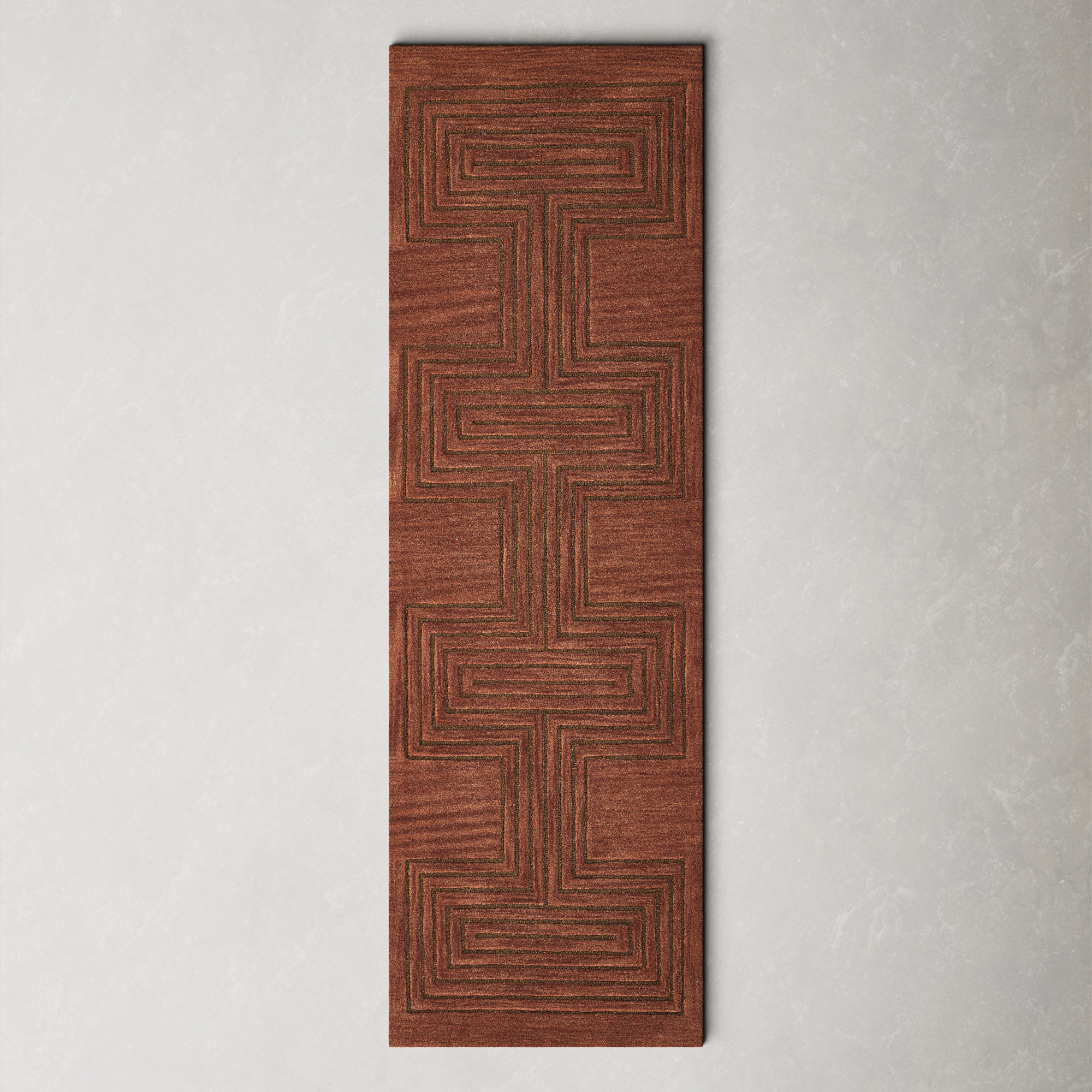 Orlie Hand Tufted Wool Brown Rug, Brown, Runner 2'6" x 8'